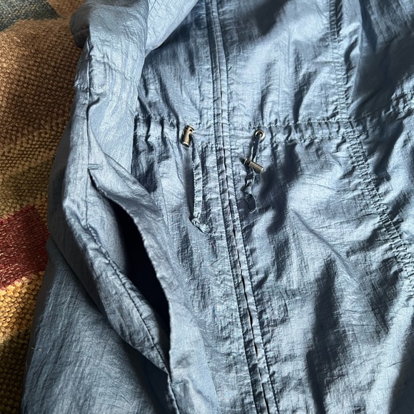 Weekends By Chicos Zip Up Drawstring Waist Vest Slate Blue Size 2 - Picture 6 of 9